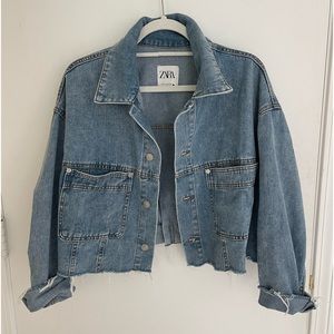 ZARA Semi Cropped Denim Jacket